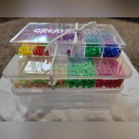 Creatology Bead Craft Kit Bundle Rainbow Pony Alphabet Beads with 4 Organizers - Picture 6 of 6